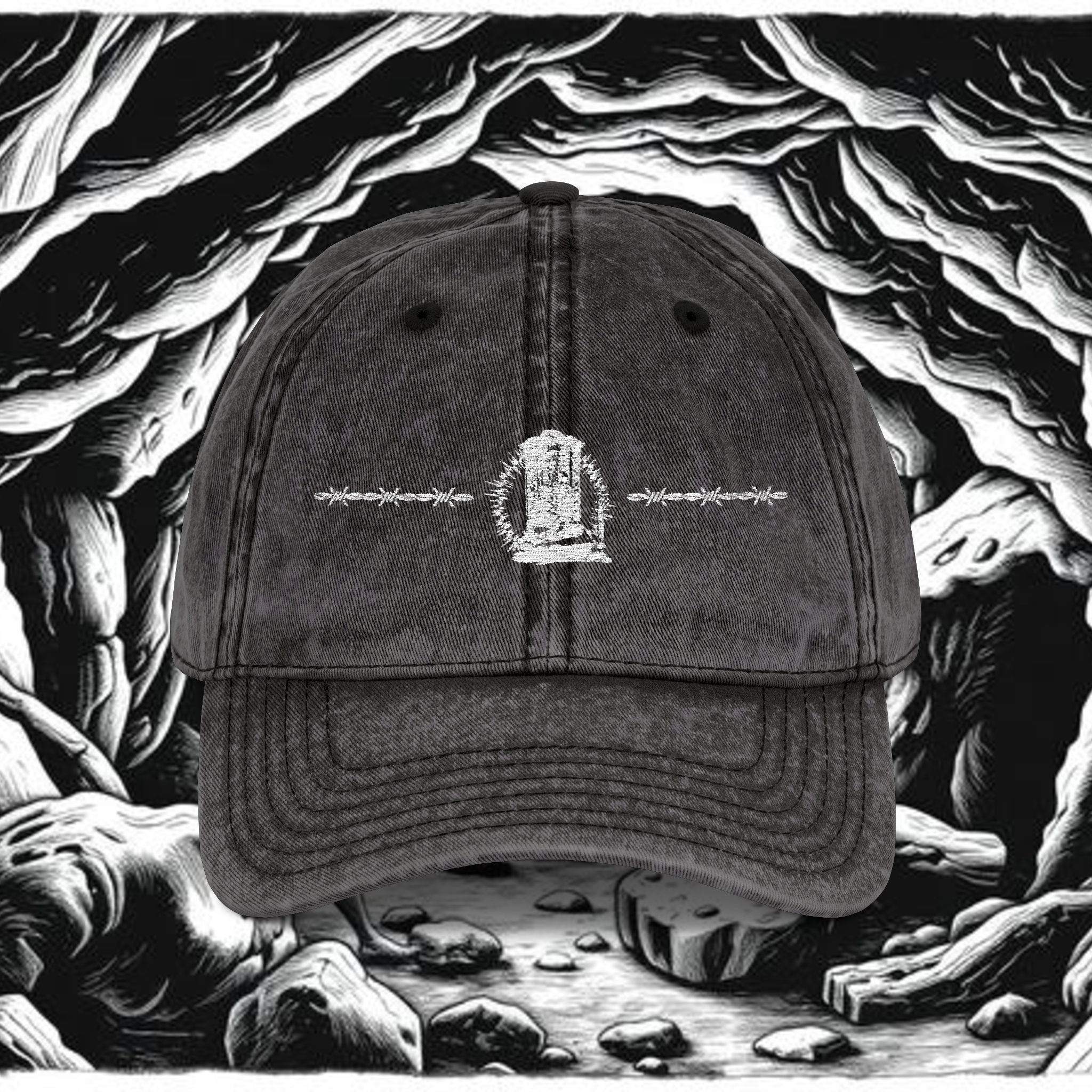 Grave Sound Embroidered Vintage Cap